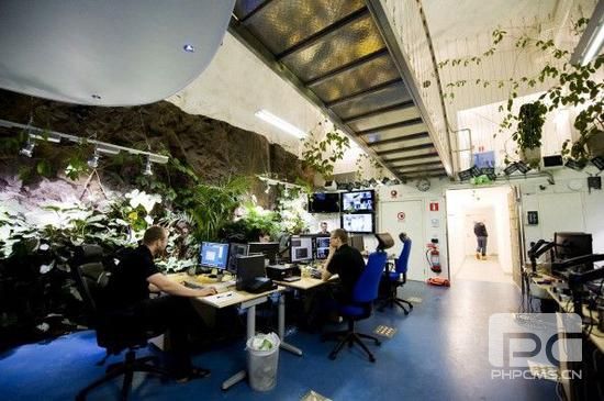 Pionen数据中心，由Bahnhof于2012所提供。Jonathan Nackstrand/法新社/Getty（摄影）。