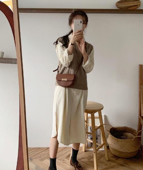 韩版毛衣 衬衫 半身裙